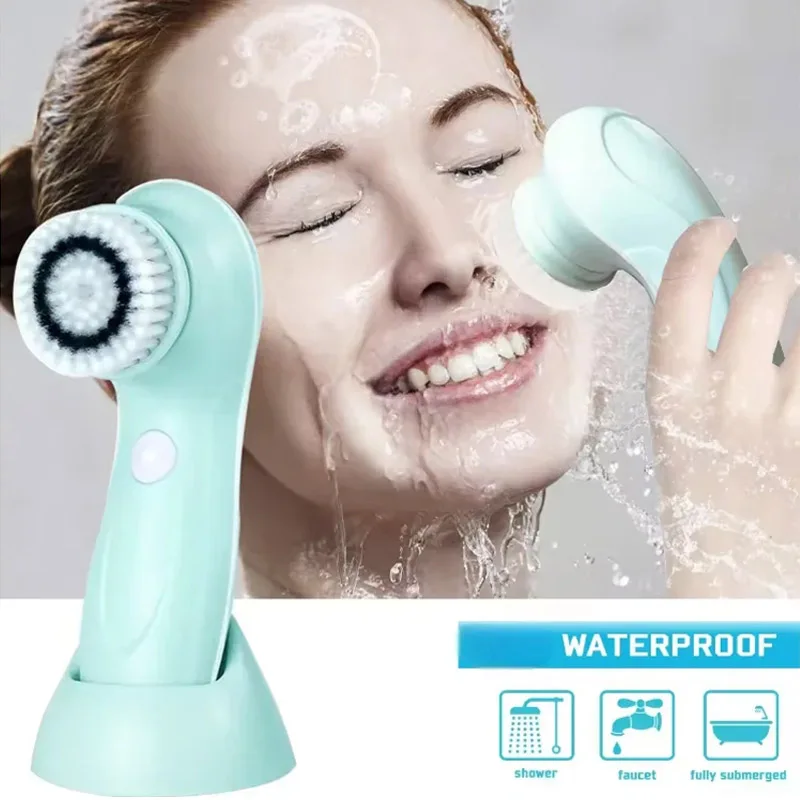 3 in 1 Electric Facial Cleansing Brush Sonic Waterproof Rotate Rechargeable Face Scrubber Device Pore Cleaner Skin Care Tool
3 in 1 Electric Facial Cleansing Brush Sonic Waterproof Rotate Rechargeable Face Scrubber Device Pore Cleaner Skin Care Tool