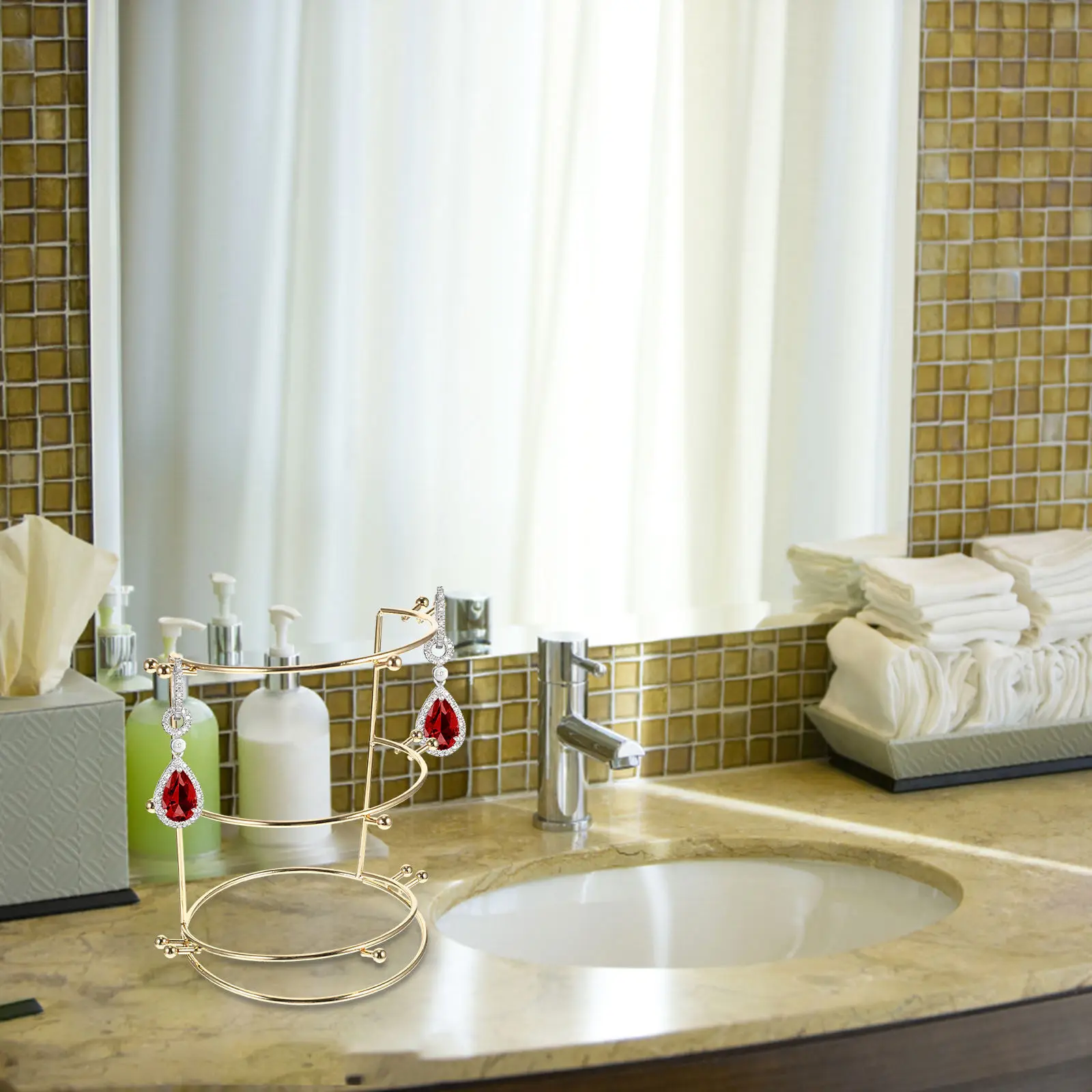 Three-Tier Crown Hair Hoop Rack Headband Display Organizer Alloy Jewelry Stand for Crowns Headpieces Dressing Table Tidy Storage
Three-Tier Crown Hair Hoop Rack Headband Display Organizer Alloy Jewelry Stand for Crowns Headpieces Dressing Table Tidy Storage