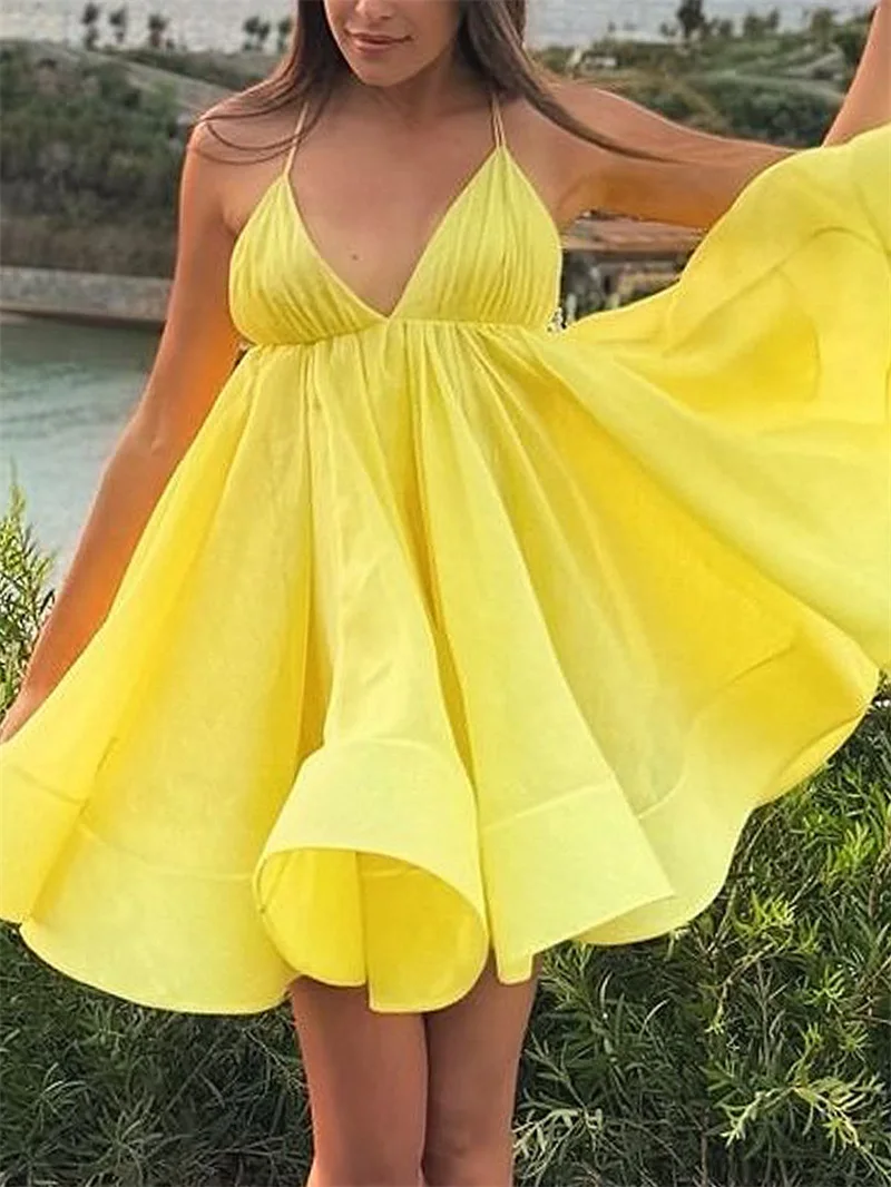Spaghetti Strap Deep-V Neck Women's Prom Dress Hollow Pleated Evening Gown Multiple Colors Backless Party Skirt Newest In Stock
Spaghetti Strap Deep-V Neck Women's Prom Dress Hollow Pleated Evening Gown Multiple Colors Backless Party Skirt Newest In Stock