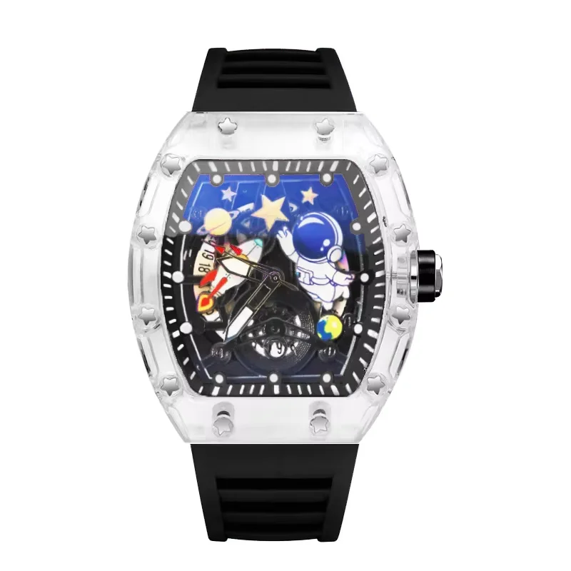 Hot Sale Skeleton Quartz Watch Men Brand Fashion Transparent Watch Case Waterproof Astronaut Dial Teenager Wristwatch Relogio
Hot Sale Skeleton Quartz Watch Men Brand Fashion Transparent Watch Case Waterproof Astronaut Dial Teenager Wristwatch Relogio