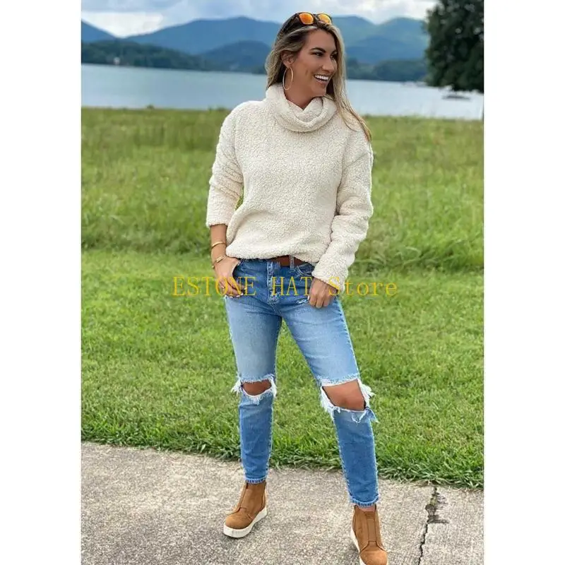 49MF Plush Sweatshirt Womens Casual Coat Fashion Winter Autumn Pullover High NeckTops
49MF Plush Sweatshirt Womens Casual Coat Fashion Winter Autumn Pullover High NeckTops