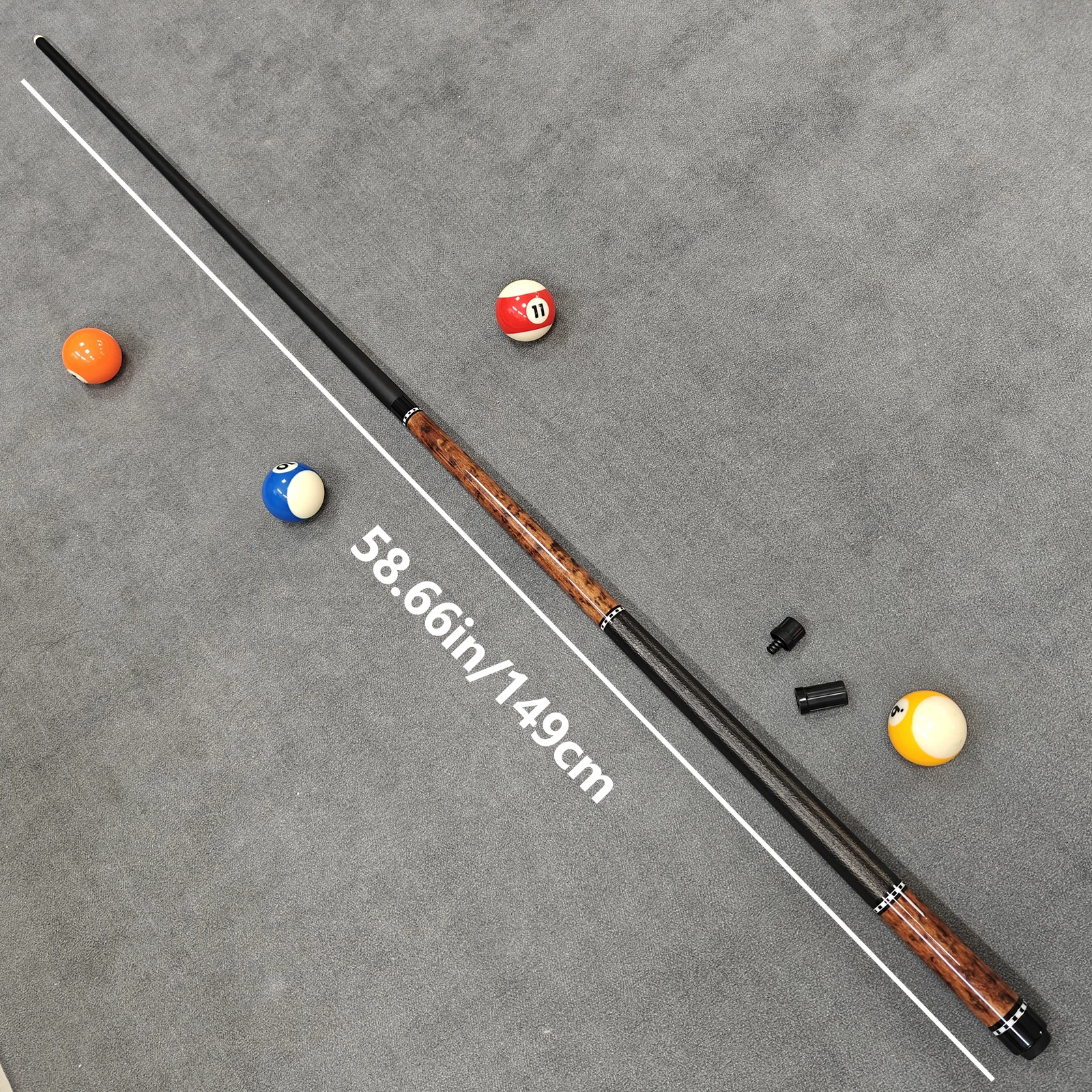 Carbon Fiber Pool Cue – 19oz, 58" (149cm), 13mm Large Tip, for 9-Ball & 8-Ball American Pool, Home & Professional Use
Carbon Fiber Pool Cue – 19oz, 58" (149cm), 13mm Large Tip, for 9-Ball & 8-Ball American Pool, Home & Professional Use
