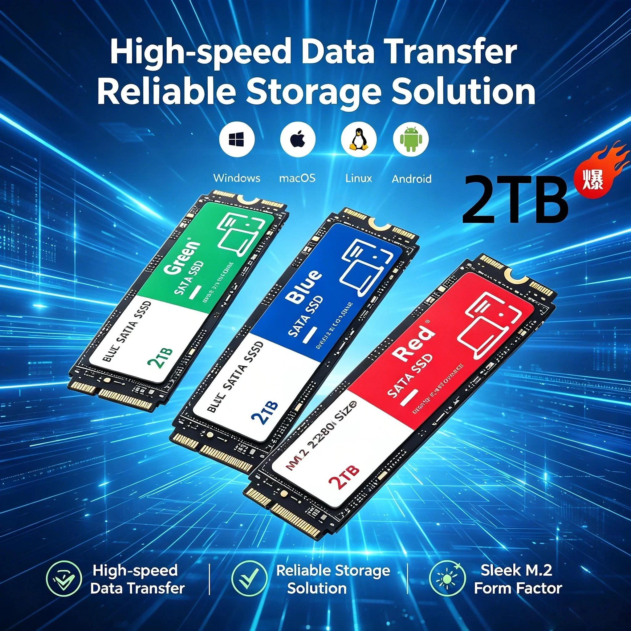 2026 New M.2 NVMe 500GB SSD Ultra Fast Internal Solid State Drive Hard Disk for Desktop Laptop PC Computer Upgrade Pro 8K
2026 New M.2 NVMe 500GB SSD Ultra Fast Internal Solid State Drive Hard Disk for Desktop Laptop PC Computer Upgrade Pro 8K