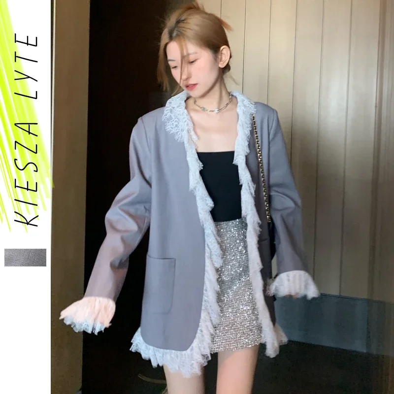New Spring Lace Edge Blazer for Women, Loose Casual Long Suit Jacket with High-end Design and Versatile Style for All Occasions
New Spring Lace Edge Blazer for Women, Loose Casual Long Suit Jacket with High-end Design and Versatile Style for All Occasions