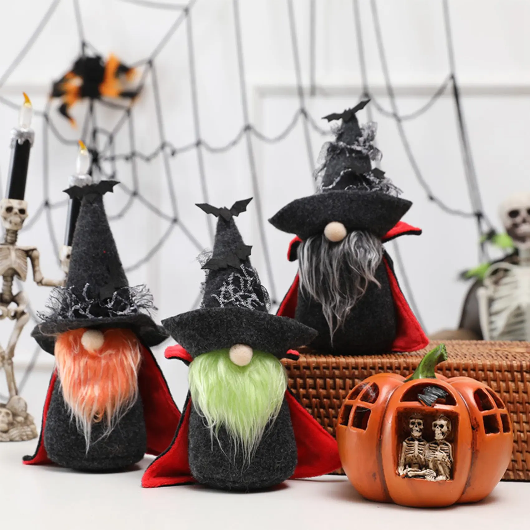 XX-Halloween Gnomes Decor Halloween PTFE Faceless Dwarf Makeup Party Bat Hat For Halloween Party Decorations
XX-Halloween Gnomes Decor Halloween PTFE Faceless Dwarf Makeup Party Bat Hat For Halloween Party Decorations