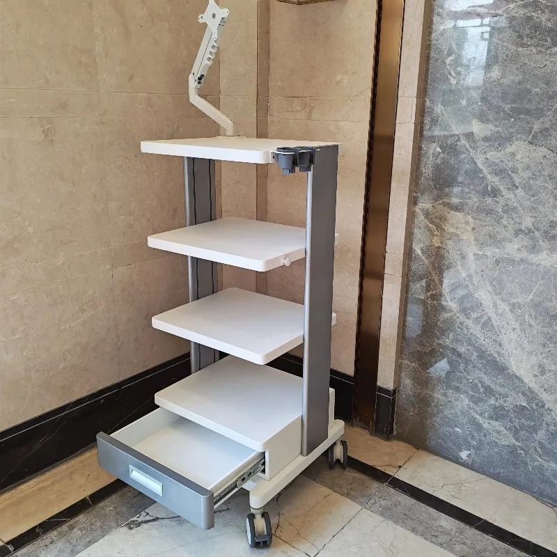 Modular Rustproof Alloy Laparoscopy Trolley, Rotatable Monitor Bracket, Multi-layer Shelves for Surgical Operating Room
Modular Rustproof Alloy Laparoscopy Trolley, Rotatable Monitor Bracket, Multi-layer Shelves for Surgical Operating Room