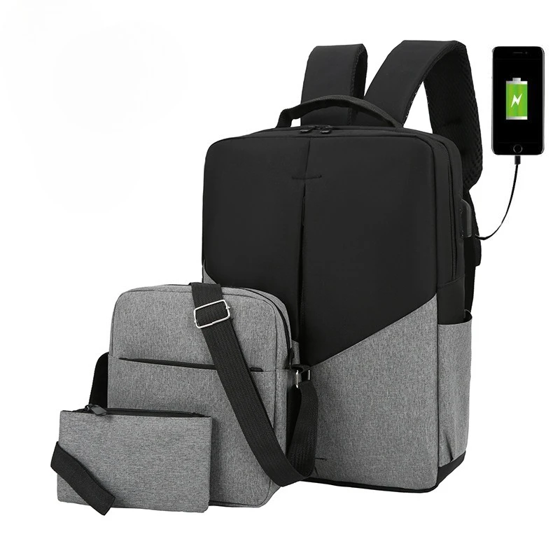 Large Capacity School Bag Computer Backpack Business Man Usb Charging Multi-function Foreign Trade Three-piece Backpack
Large Capacity School Bag Computer Backpack Business Man Usb Charging Multi-function Foreign Trade Three-piece Backpack