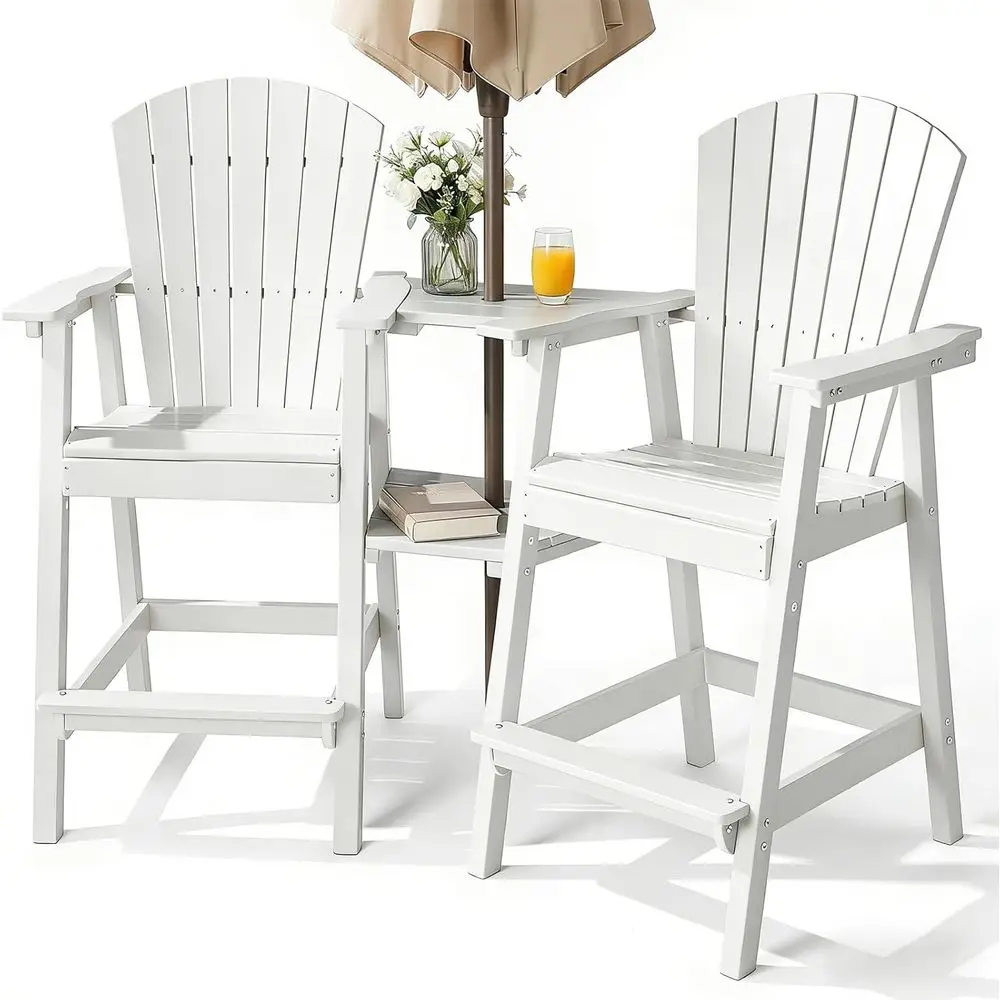 Tall Adirondack Chairs Set o 2, All-Weather HDPE Bar Height Patio Chairs with Double Tray, Heavy-Duty Outdoor Balcony urniture o
Tall Adirondack Chairs Set o 2, All-Weather HDPE Bar Height Patio Chairs with Double Tray, Heavy-Duty Outdoor Balcony urniture o