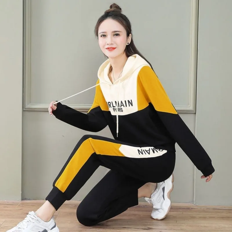 Women's Sports Suit Spring And Autumn New Hooded Sweatshirt Student Korean Fashion Long Sleeve Top Pencil Pants 2 Two Piece Sets
Women's Sports Suit Spring And Autumn New Hooded Sweatshirt Student Korean Fashion Long Sleeve Top Pencil Pants 2 Two Piece Sets