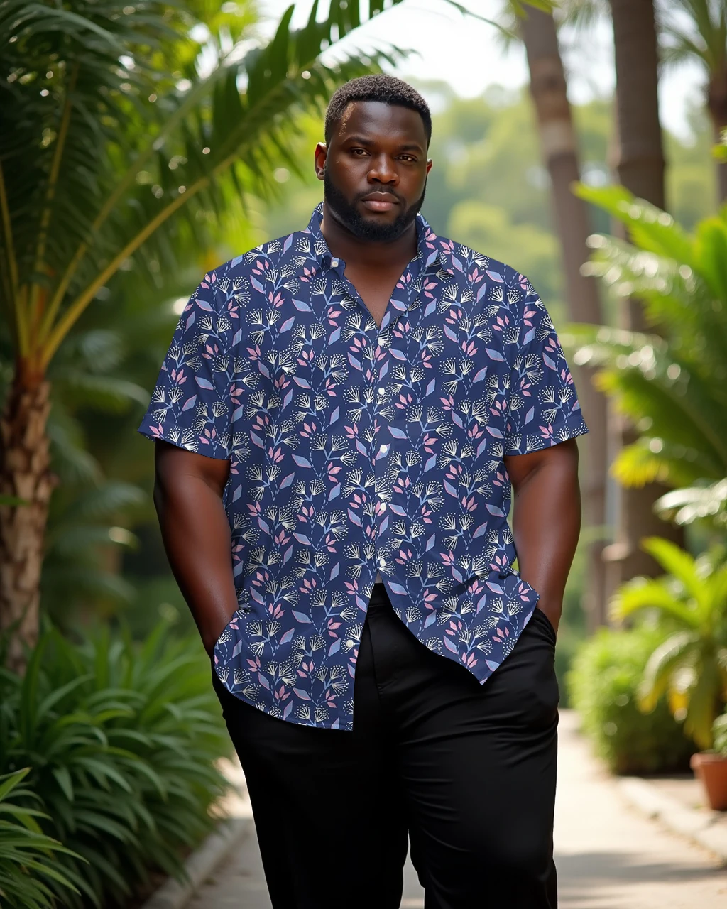 S-9XL Plus Size Men's Tropical Leaf Print Short Sleeve Shirt, Casual Button Up for Beach, Vacation & Daily Wear
S-9XL Plus Size Men's Tropical Leaf Print Short Sleeve Shirt, Casual Button Up for Beach, Vacation & Daily Wear