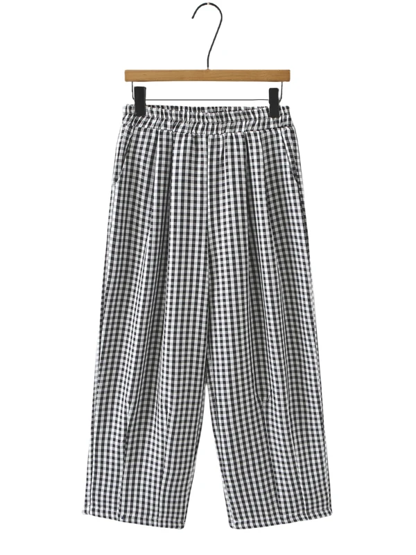 plus Size Women's Casual Pants Elastic Waist Plaid Loose Fit Straight Leg Eighteen Pants Korean Style High Waist Polyester Fiber
plus Size Women's Casual Pants Elastic Waist Plaid Loose Fit Straight Leg Eighteen Pants Korean Style High Waist Polyester Fiber