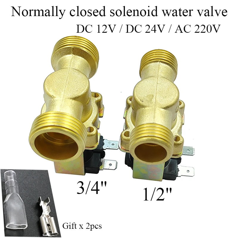 DC12V24V AC 220V Electric Solenoid Valve 1/2" 3/4" Male Thread Normally Closed Water Control Valve Brass DN20 Solenoid Valve
DC12V24V AC 220V Electric Solenoid Valve 1/2" 3/4" Male Thread Normally Closed Water Control Valve Brass DN20 Solenoid Valve