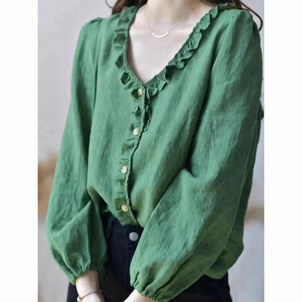 Autumn Casual Korean Fashion Loose Solid Color Buttons Single Breasted O-neck Long Sleeve Youth Lively Bright Easy Close to The
Autumn Casual Korean Fashion Loose Solid Color Buttons Single Breasted O-neck Long Sleeve Youth Lively Bright Easy Close to The