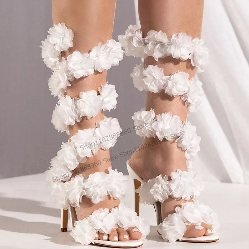 Twine White Flower Decor Sandals Stilettos High Heel Cut Heel Women Shoes Open Toe Shoes 2023 Fashionable Apatos Para Mujere
Twine White Flower Decor Sandals Stilettos High Heel Cut Heel Women Shoes Open Toe Shoes 2023 Fashionable Apatos Para Mujere