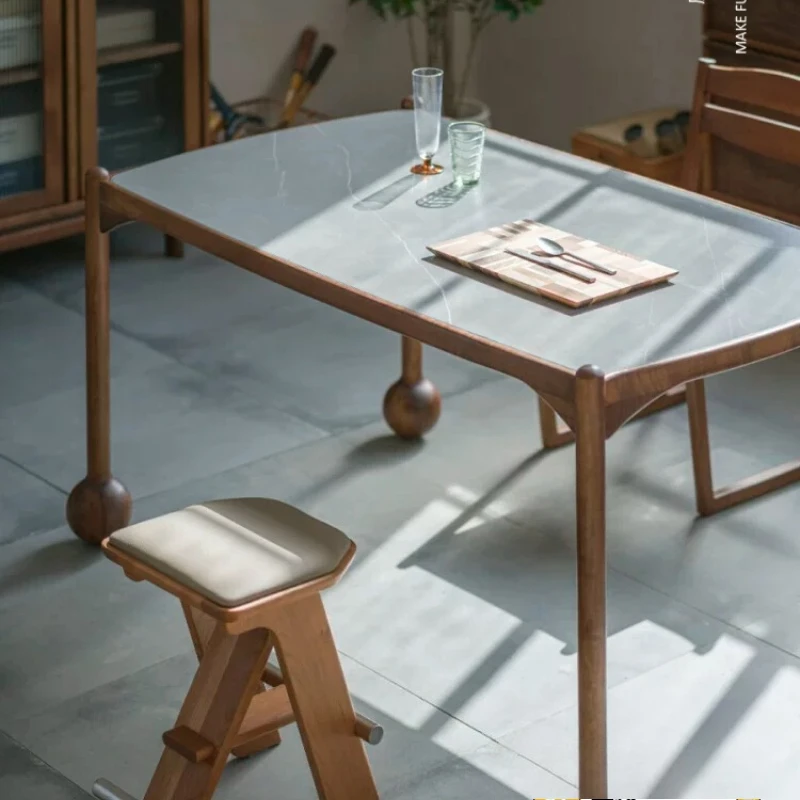 Solid wood rock slab dining table work table small apartment niche original simple design
Solid wood rock slab dining table work table small apartment niche original simple design