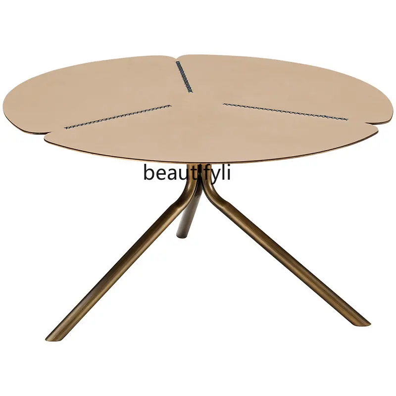 Italian Minimalist Coffee Table Size Combination Saddle Leather Modern Living Room Designer Height Round Table
Italian Minimalist Coffee Table Size Combination Saddle Leather Modern Living Room Designer Height Round Table