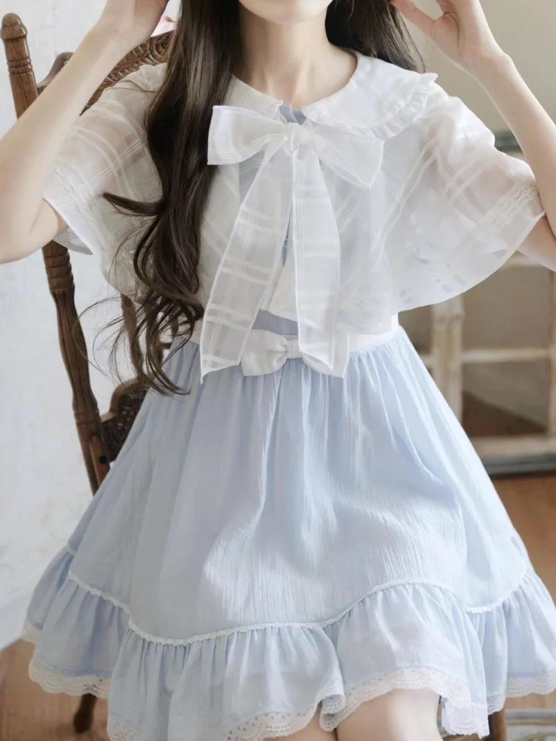 Японское кавайное платье, женская одежда, элегантное Y2k, шикарная винтажная одежда, платье трапециевидной формы с короткими рукавами и высокой талией, новый американский стиль 2000-х годов
Японское кавайное платье, женская одежда, элегантное Y2k, шикарная винтажная одежда, платье трапециевидной формы с короткими рукавами и высокой талией, новый американский стиль 2000-х годов