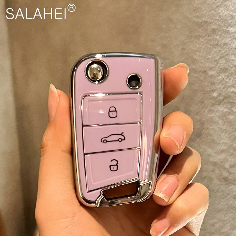 TPU Electroplated Car Key Case For Volkswagen VW Golf 7 Mk 7 Seat Ibiza Leon FR 2 Altea Aztec For Skoda Octavia Auto Accessories
TPU Electroplated Car Key Case For Volkswagen VW Golf 7 Mk 7 Seat Ibiza Leon FR 2 Altea Aztec For Skoda Octavia Auto Accessories