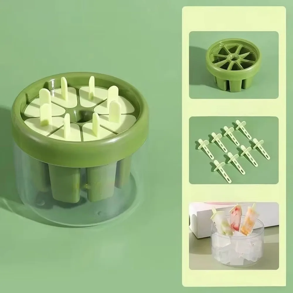 Practical Plastic 8 Hole Ice Cream Mold Homemade Eco-friendly Ice Pops Mold Clear Base with Handle Ice Cube Tray Kitchen
Practical Plastic 8 Hole Ice Cream Mold Homemade Eco-friendly Ice Pops Mold Clear Base with Handle Ice Cube Tray Kitchen