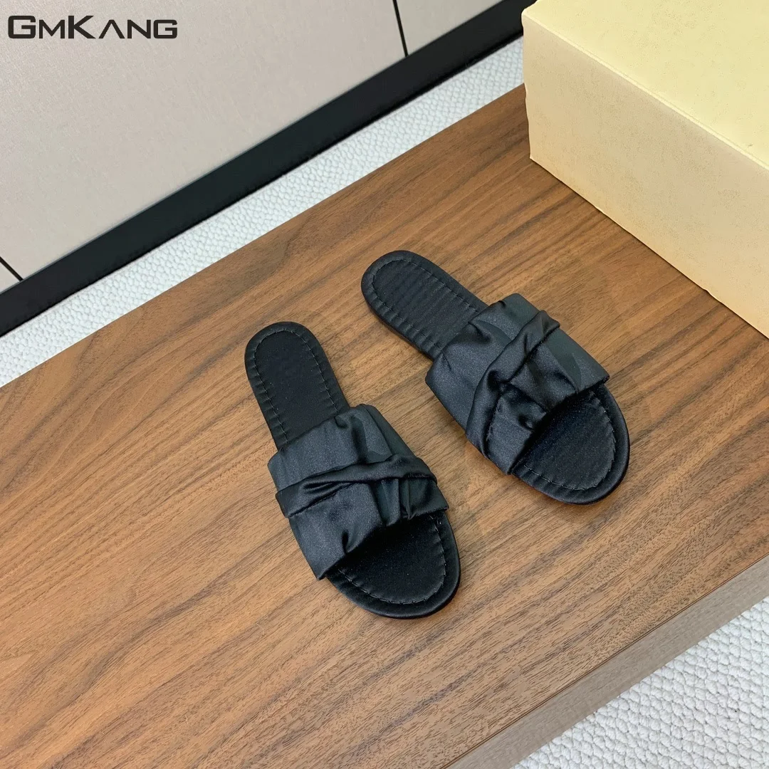 Women's Fashion Satin Ruched Slide Sandals Open Toe Flat Slippers Casual Summer Shoes
Women's Fashion Satin Ruched Slide Sandals Open Toe Flat Slippers Casual Summer Shoes
