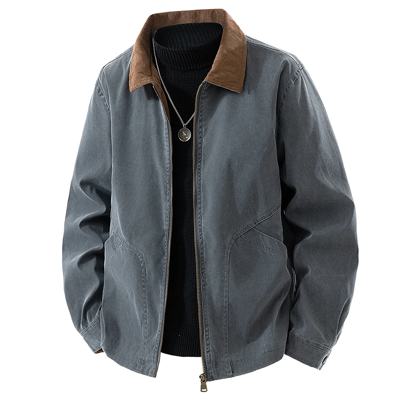 Men's Lapel Collar Cargo Jacket Loose Fit Casual Outerwear Big Pocket Design Young Men Student Fashion Flight Jacket Coat
Men's Lapel Collar Cargo Jacket Loose Fit Casual Outerwear Big Pocket Design Young Men Student Fashion Flight Jacket Coat
