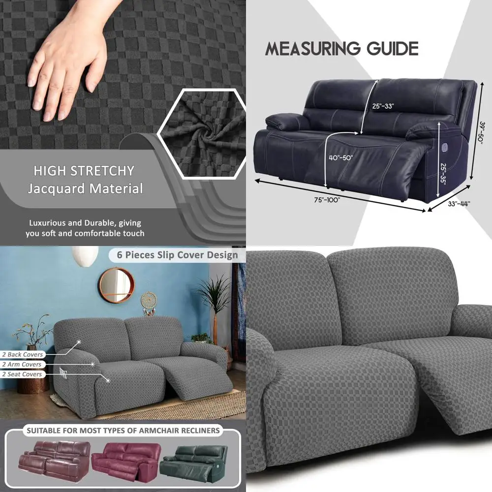 Extra Wide 75-100 Reclining 2 Seater Sofa Cover, Thick & Soft Washable Fabric, Dark Grey Style 2
Extra Wide 75-100 Reclining 2 Seater Sofa Cover, Thick & Soft Washable Fabric, Dark Grey Style 2