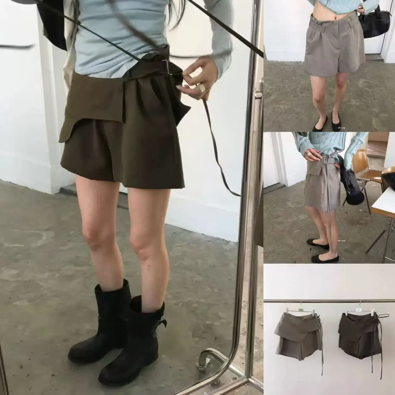 Fashionable Two-Piece Set Short Pants Detachable Cheek Curtain Skirt Pants Korean Style High Waist Straight Leg Summer Shorts
Fashionable Two-Piece Set Short Pants Detachable Cheek Curtain Skirt Pants Korean Style High Waist Straight Leg Summer Shorts