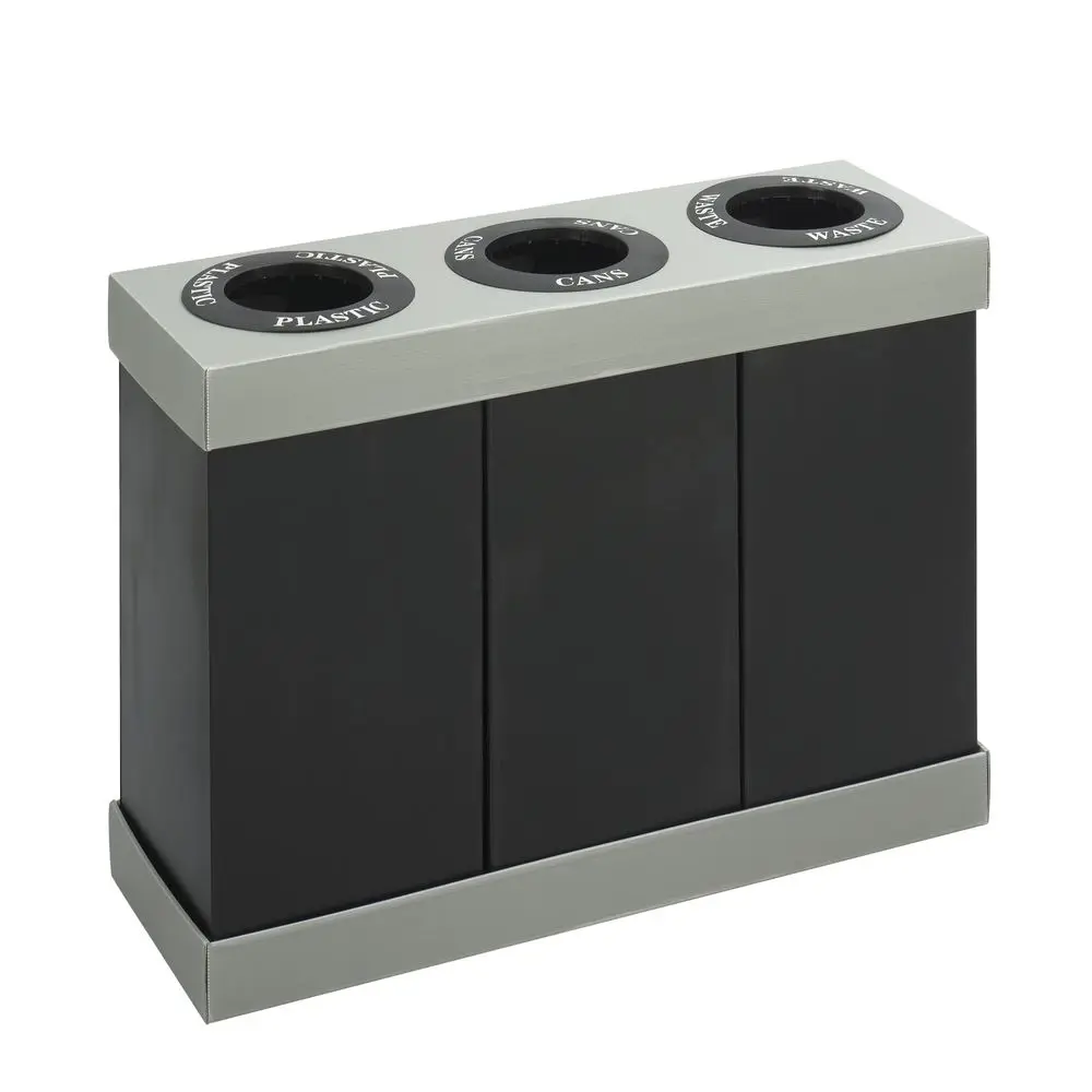 Trash Can Recycle Bin Combo, 28 Gallon Each 3 Bin, At Your Disposal Recycling Center, Black Grey
Trash Can Recycle Bin Combo, 28 Gallon Each 3 Bin, At Your Disposal Recycling Center, Black Grey