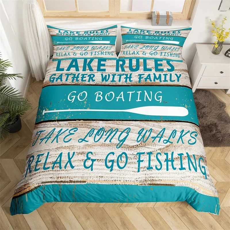 Paddle Duvet Cover Set Rustic Farmhouse Bedding Set Polyester Lake House Wooden Stripe Comforter Cover Nautical Lake Quilt Cover
Paddle Duvet Cover Set Rustic Farmhouse Bedding Set Polyester Lake House Wooden Stripe Comforter Cover Nautical Lake Quilt Cover
