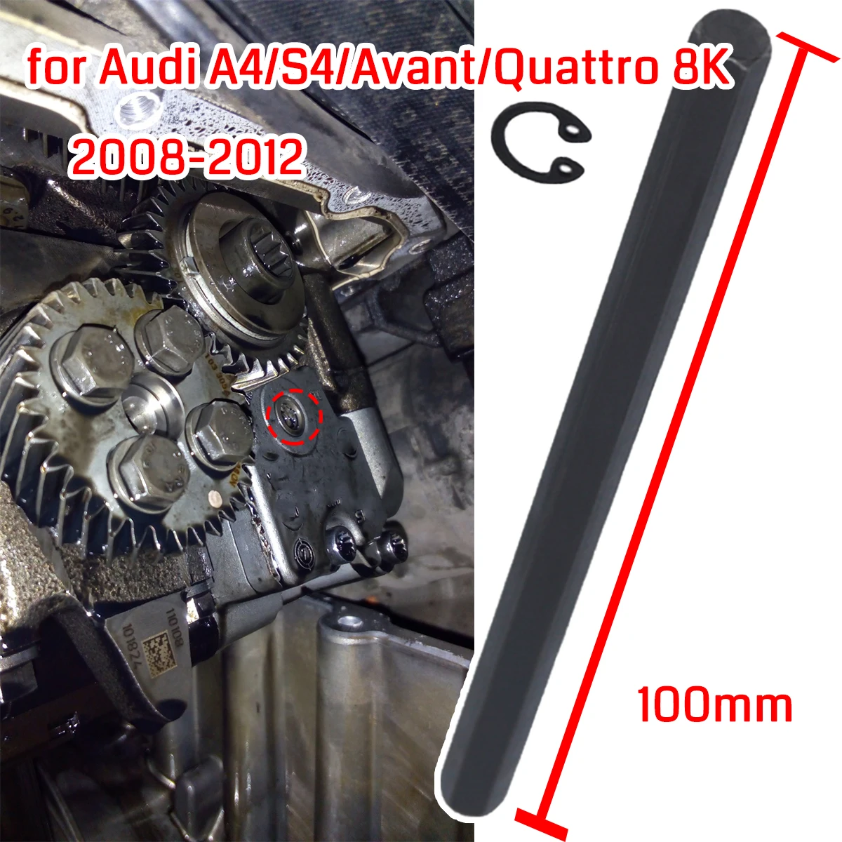 100mm for Audi A4/S4/Avant/Quattro 8K 2008-2012 Oil Pump Drive Key 2.0TDI Hex Oil Pump Shaft with Securing Ring Circlip Parts
100mm for Audi A4/S4/Avant/Quattro 8K 2008-2012 Oil Pump Drive Key 2.0TDI Hex Oil Pump Shaft with Securing Ring Circlip Parts
