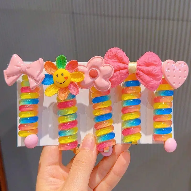 Children's Candy Colored Telephone Line Hair Bands Cute Cartoon Butterfly Flower HairTies Kids Girls Hair Accessories
Children's Candy Colored Telephone Line Hair Bands Cute Cartoon Butterfly Flower HairTies Kids Girls Hair Accessories