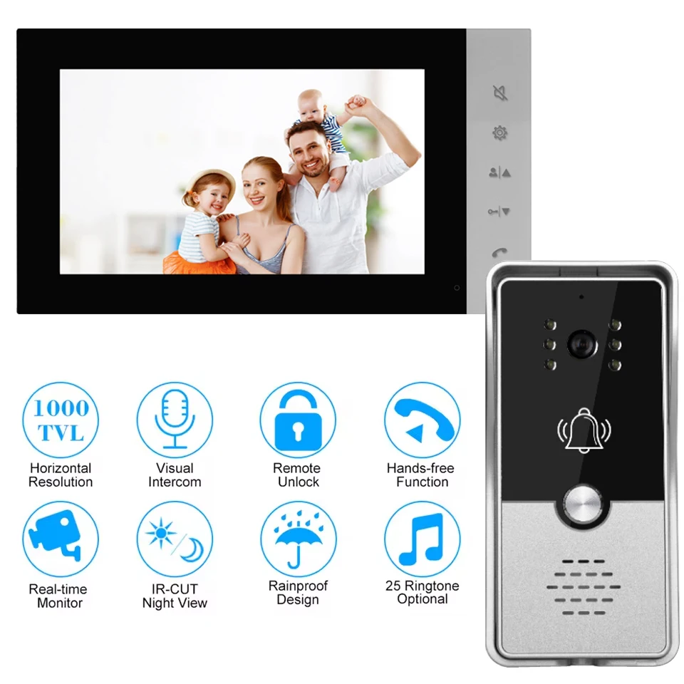 4-Wire Visual Intercom 700P Clear Visual Doorbell Villa Apartment Suite Home Intercom Wireless Two-Way Communication
4-Wire Visual Intercom 700P Clear Visual Doorbell Villa Apartment Suite Home Intercom Wireless Two-Way Communication