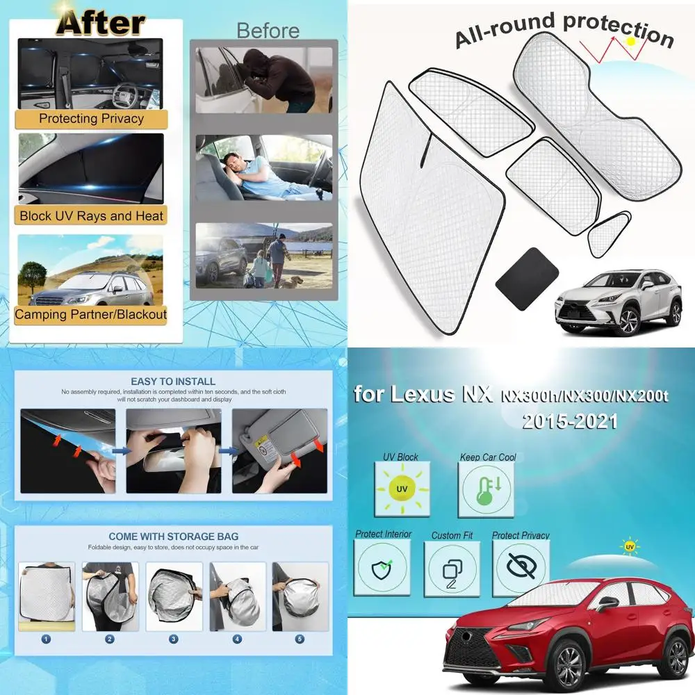 Custom Fit Full Window Sunshades for 2015-2021 Models, UV Block, Blackout Privacy Covers for Side and Rear Windows, Ideal for Ca
Custom Fit Full Window Sunshades for 2015-2021 Models, UV Block, Blackout Privacy Covers for Side and Rear Windows, Ideal for Ca