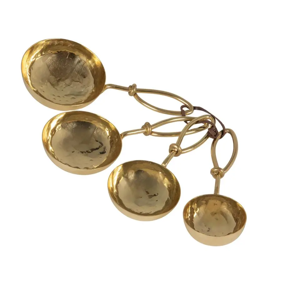 Набор из 4-х кованых ложок из нержавеющей стали, золотая отделка
Набор из 4-х кованых ложок из нержавеющей стали, золотая отделка