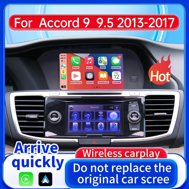 Wireless Carplay For Honda Accord 2013 2014 2015 2016 Dual-Screen Android Auto Original Screen Support Mirroring Rear Camera
Wireless Carplay For Honda Accord 2013 2014 2015 2016 Dual-Screen Android Auto Original Screen Support Mirroring Rear Camera
