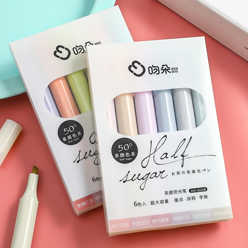 1/6pcs Candy Color Highlighter Pen Oblique Marker Office Stationery School Supplies For Writting Painting Line Drawing
1/6pcs Candy Color Highlighter Pen Oblique Marker Office Stationery School Supplies For Writting Painting Line Drawing