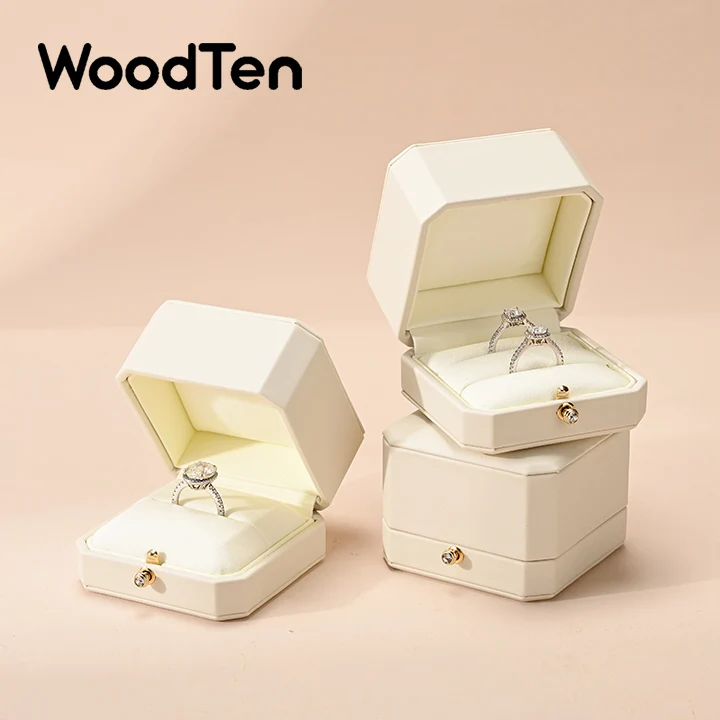 WoodTen Single and Double Jewelry Box PU Leather Ring Box Wedding Proposal Diamond Ring Boxes Women Jewelry Gift Box Organizer
WoodTen Single and Double Jewelry Box PU Leather Ring Box Wedding Proposal Diamond Ring Boxes Women Jewelry Gift Box Organizer
