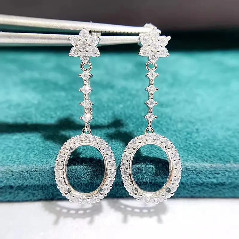 MeiBaPJ 10mm*12mm Elliptic Stones DIY 925 Silver Empty Setting Zircons Drop Earrings Fine Charm Wedding Jewelry for Women
MeiBaPJ 10mm*12mm Elliptic Stones DIY 925 Silver Empty Setting Zircons Drop Earrings Fine Charm Wedding Jewelry for Women