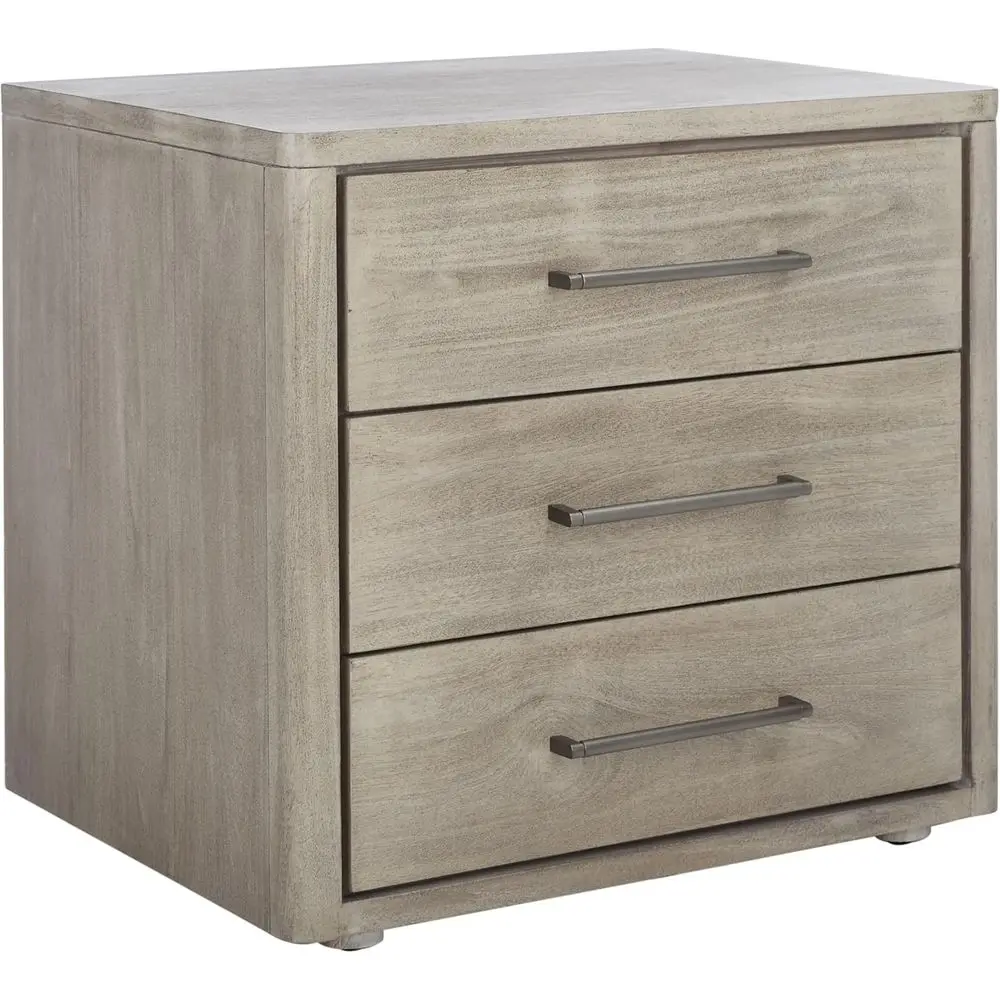 Classic Light Grey Wood 3-Drawer Nightstand, 26W x 20D x 24H, Ideal for Bedroom, Fully Assembled
Classic Light Grey Wood 3-Drawer Nightstand, 26W x 20D x 24H, Ideal for Bedroom, Fully Assembled