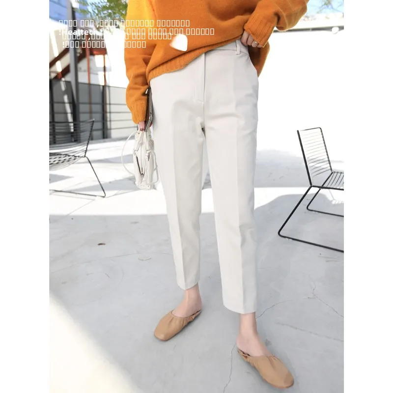 High Waist Fce Lined Straight Leg Suit Pants Women's Warm Workwear Trousers Korean Sle Commute Faion Winter Collection
High Waist Fce Lined Straight Leg Suit Pants Women's Warm Workwear Trousers Korean Sle Commute Faion Winter Collection