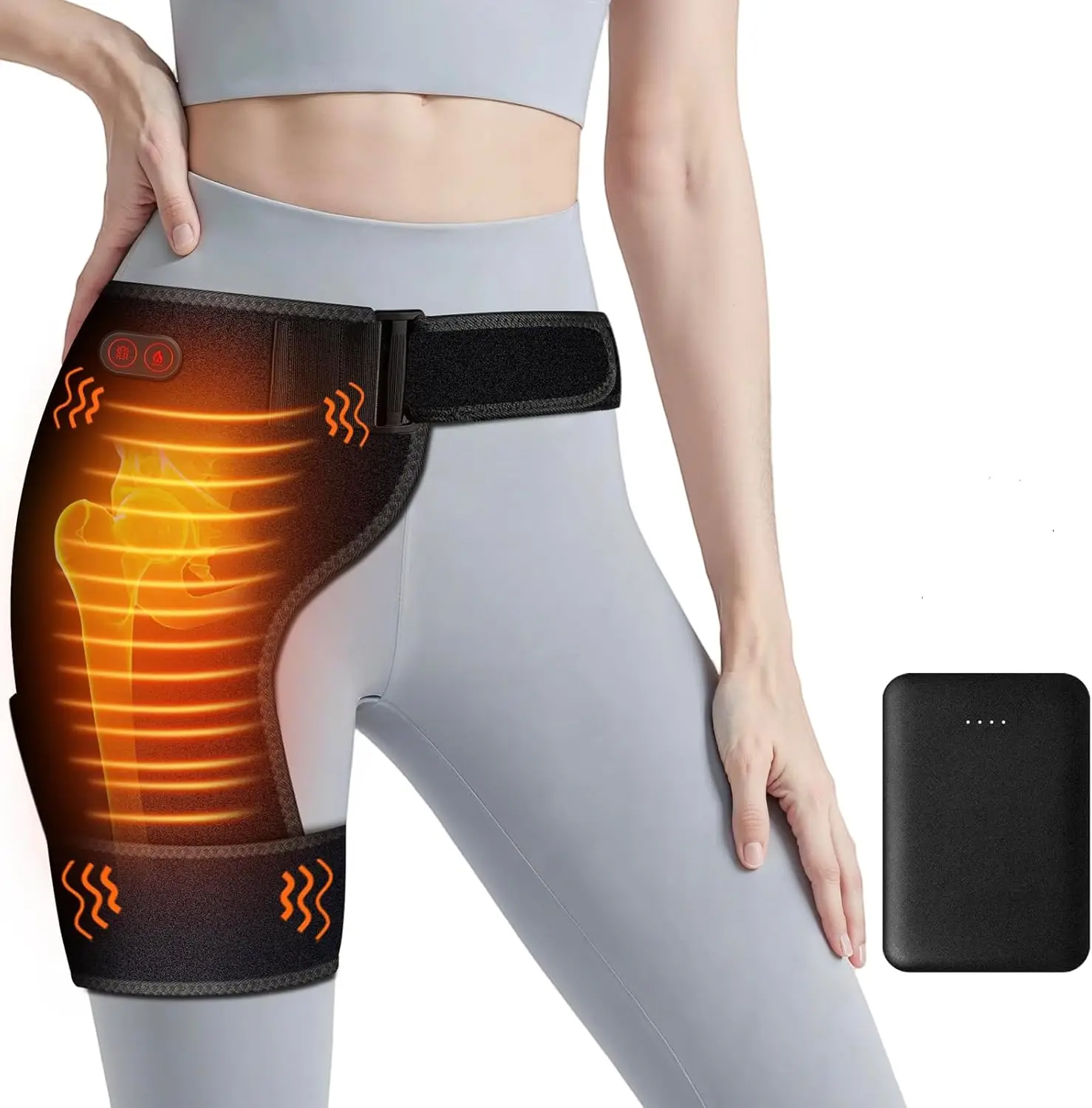 Cordless Heated Massage Pad for Hip Pain Relief with 5000mAh Power Bank, Adjustable Heating & Vibration
Cordless Heated Massage Pad for Hip Pain Relief with 5000mAh Power Bank, Adjustable Heating & Vibration