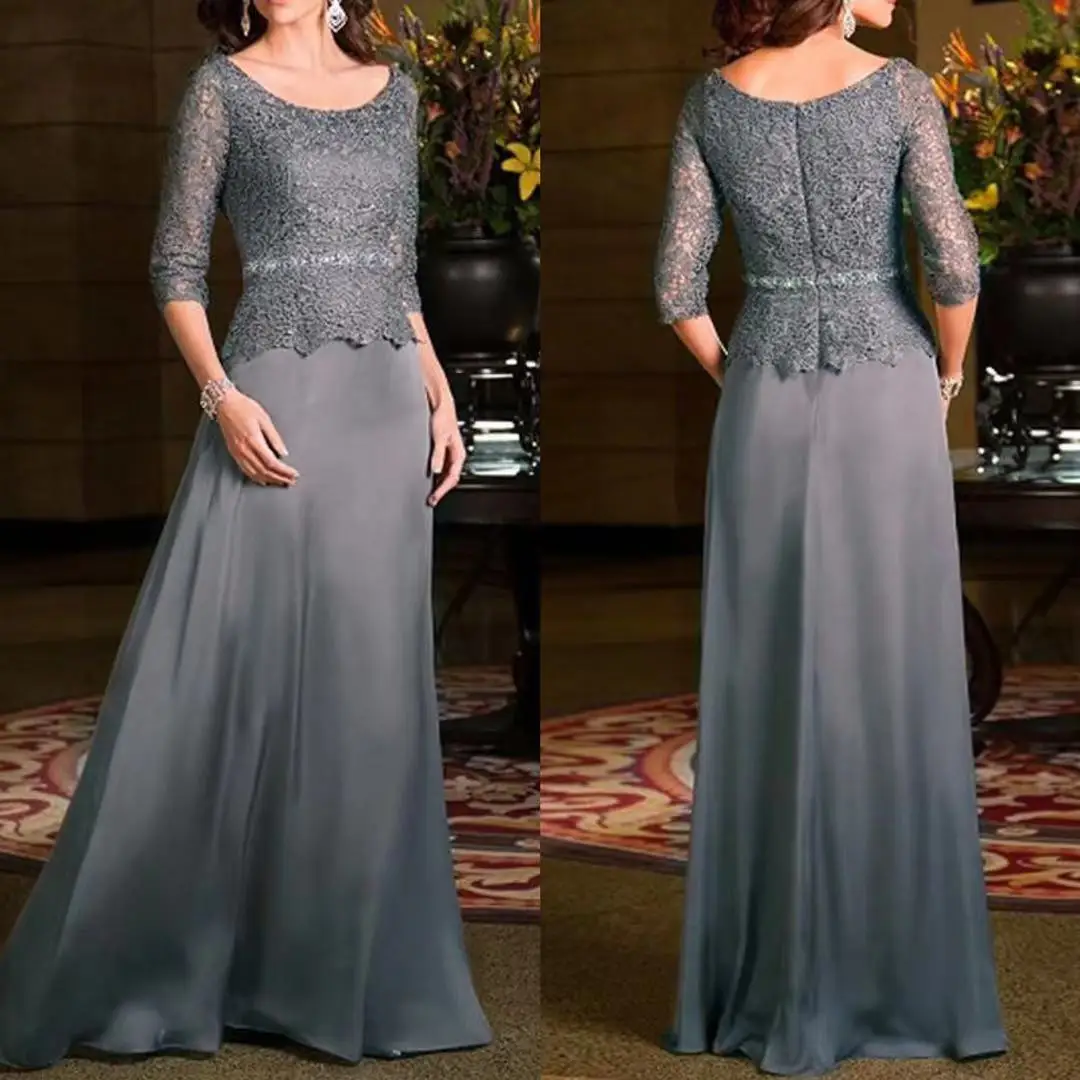 Half Sleeve Lace Mother of the Bride Dresses Scoop Neck Chiffon Applique A Line Beaded Wedding Celebrity Evening Party Gowns New
Half Sleeve Lace Mother of the Bride Dresses Scoop Neck Chiffon Applique A Line Beaded Wedding Celebrity Evening Party Gowns New
