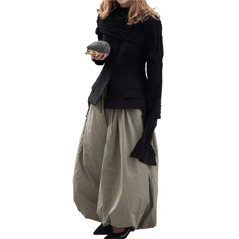 CYL-Women's Palazzo Balloon Pants Drawstring Waist Wide Leg Pleated Baggy Casual Lantern Joggers Brown L
CYL-Women's Palazzo Balloon Pants Drawstring Waist Wide Leg Pleated Baggy Casual Lantern Joggers Brown L
