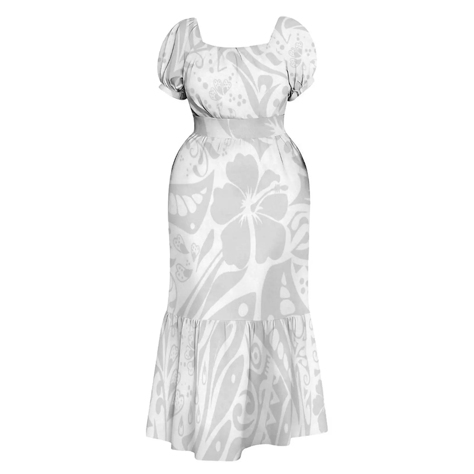 Polynesian Lady'S Custom Printed Stylish Figure-Hugging Strapless Fish Tail Dress - Summer White Sunday Evening Gown
Polynesian Lady'S Custom Printed Stylish Figure-Hugging Strapless Fish Tail Dress - Summer White Sunday Evening Gown
