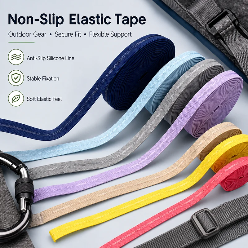 10/20Meters 10mm Non Slip Silicone Elastic Band Tape for Outdoor Sports Gear Backpack Grip Strap Stretch Repair Materials Roll
10/20Meters 10mm Non Slip Silicone Elastic Band Tape for Outdoor Sports Gear Backpack Grip Strap Stretch Repair Materials Roll