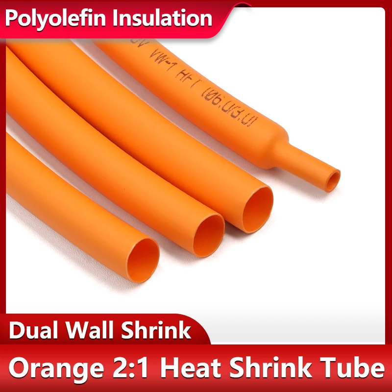 1/2/5M Orange 2:1 Heat Shrink Tube Dia 0.6mm ~ 80mm Polyolefin Waterproof Insulation Dual Wall Shrinking Tube Sleeve Sheath Wrap
1/2/5M Orange 2:1 Heat Shrink Tube Dia 0.6mm ~ 80mm Polyolefin Waterproof Insulation Dual Wall Shrinking Tube Sleeve Sheath Wrap