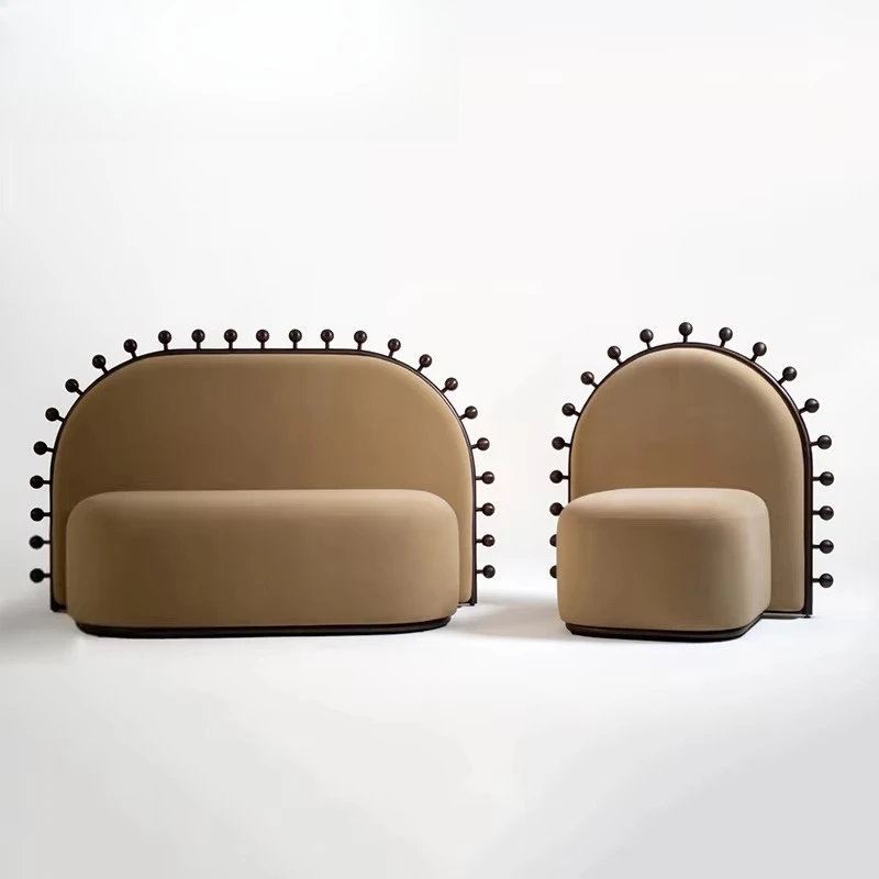 Modern single double seat living room home office furniture stainless steel frame fabric sofa solid wood backrest
Modern single double seat living room home office furniture stainless steel frame fabric sofa solid wood backrest