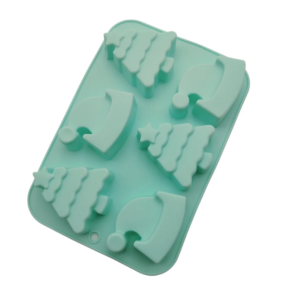 6 Hole Christmas Tree and Hat Silicone Cake Mold DIY Mousse Dessert Handmade Soap Chocolate Mold Christmas Series Baking Tools
6 Hole Christmas Tree and Hat Silicone Cake Mold DIY Mousse Dessert Handmade Soap Chocolate Mold Christmas Series Baking Tools