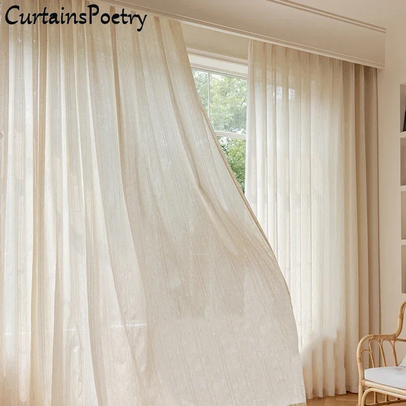 Linen Sheer Curtains for Bedroom Beige Curtain for Living Room Natural Flax Blend Window Drapes for Farmhouse Kitchen Home Decor 
Linen Sheer Curtains for Bedroom Beige Curtain for Living Room Natural Flax Blend Window Drapes for Farmhouse Kitchen Home Decor