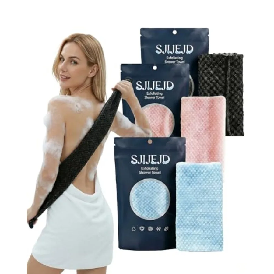 Exfoliating Washcloth Face Body Scrub Towel Japanese Dual-Sided 2-in-1 Towel with Hexagon Fibers Textured Design Extra Long Bod
Exfoliating Washcloth Face Body Scrub Towel Japanese Dual-Sided 2-in-1 Towel with Hexagon Fibers Textured Design Extra Long Bod